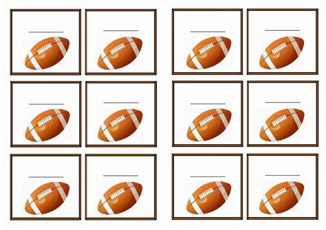 free printable football tags